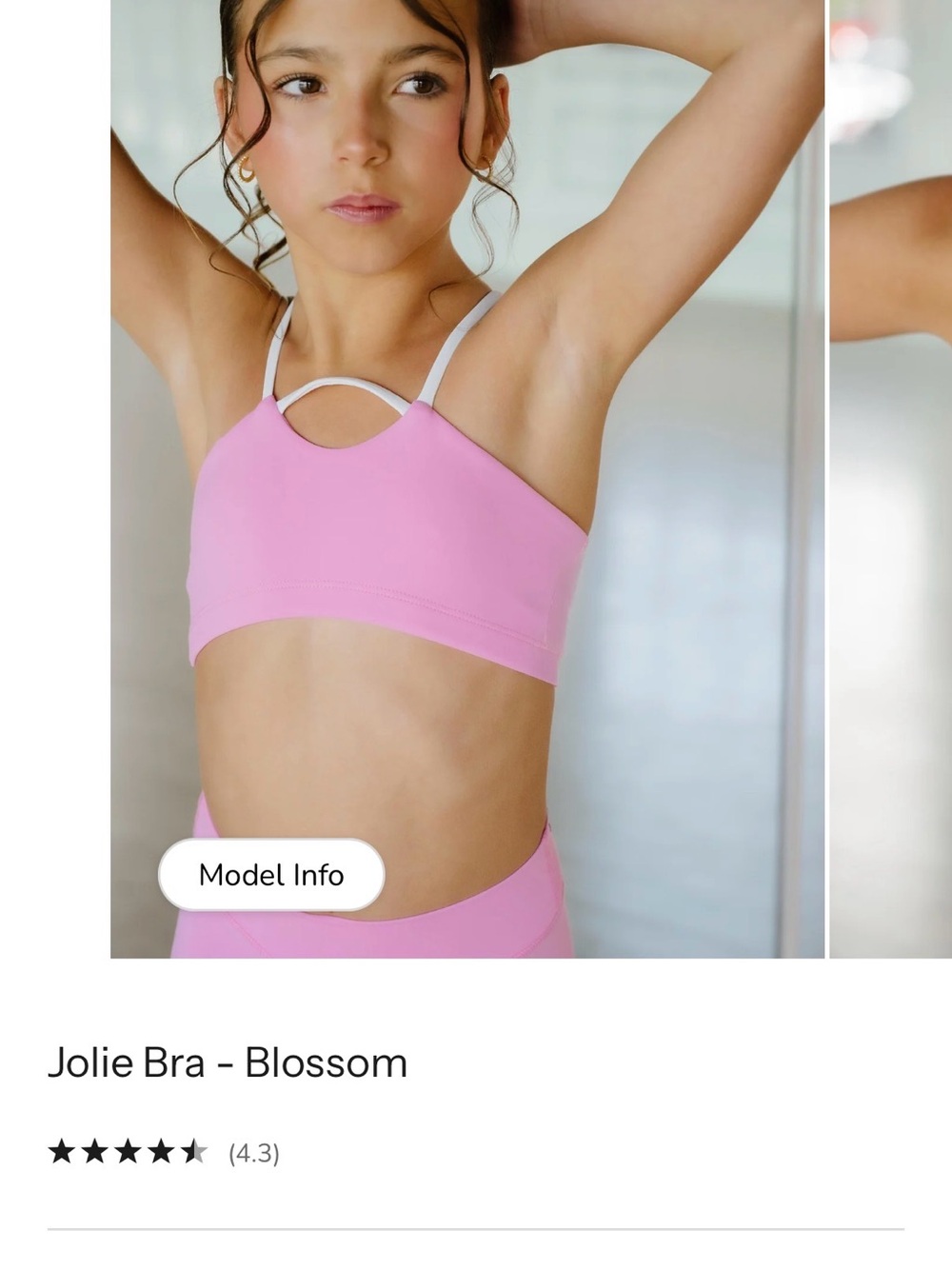 FIVE Dance Jolie Bra - Blossom Pink 14Y